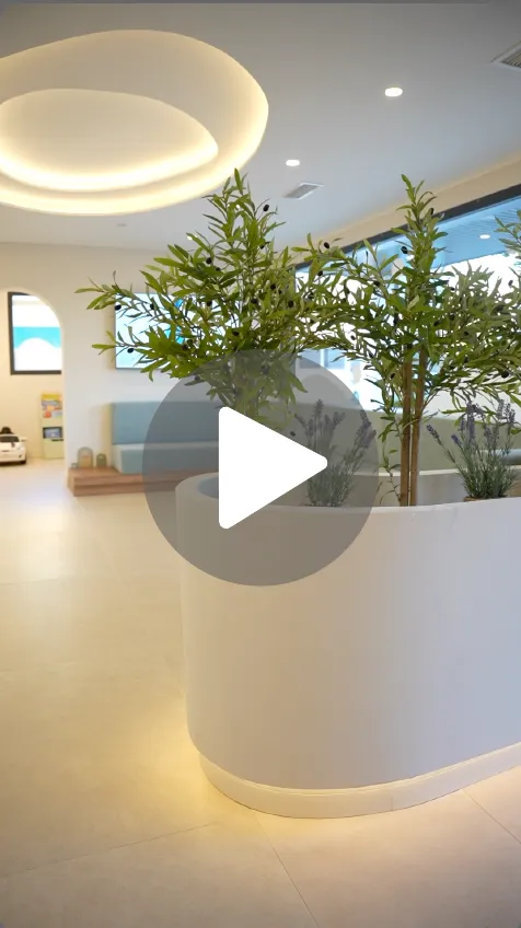 Fotograma de un vídeo vertical con un interior luminoso y una planta