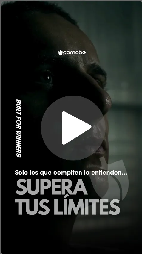 Fotograma de un vídeo de Gomobe con el texto Supera tus límites